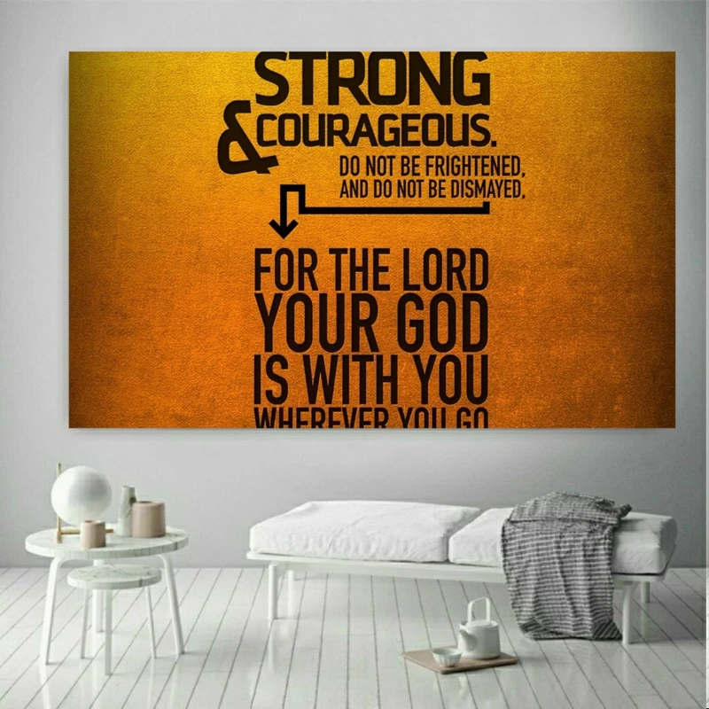 پوستر دیواری طرح انگیزش مدل STRONG COURAGEOUS کد SDP309
