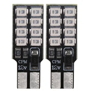 لامپ خودرو کاسپین مدل SUPER LED 16CHIP BLUE بسته دو عددی