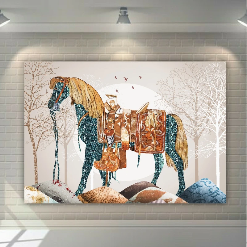 پوستر پارچه ای طرح اسب مدل تعزیه کد GR453