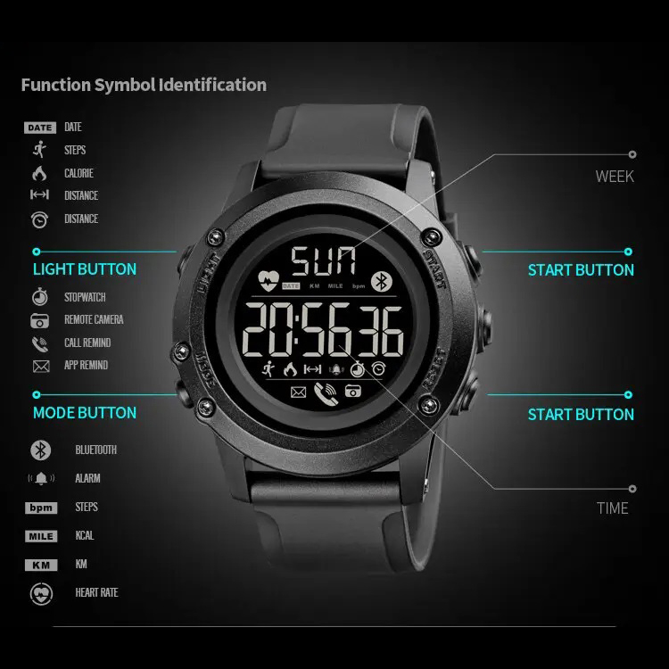 خرید ساعت مچی دیجیتال مردانه اسکمی مدل 1671M