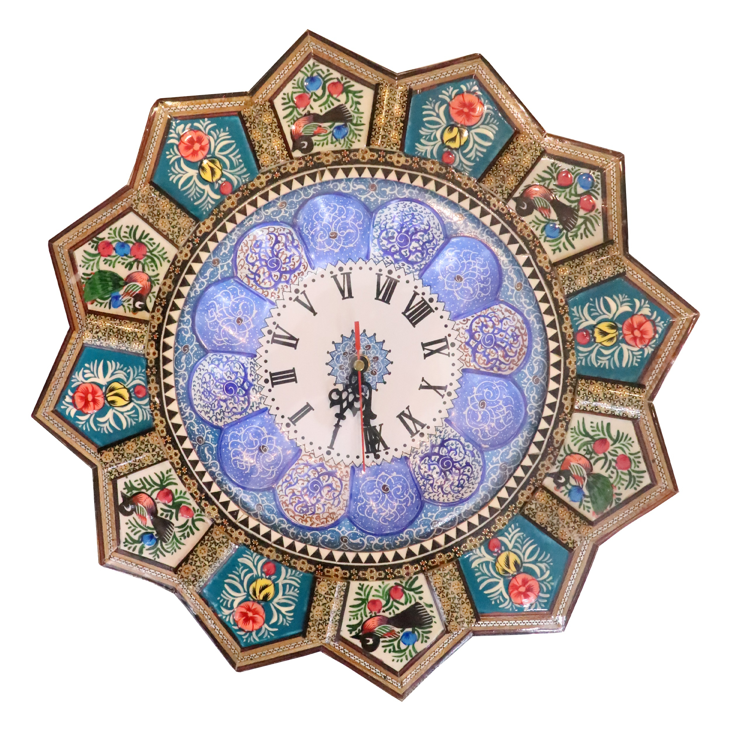 ساعت دیواری خاتم کاری کد 625