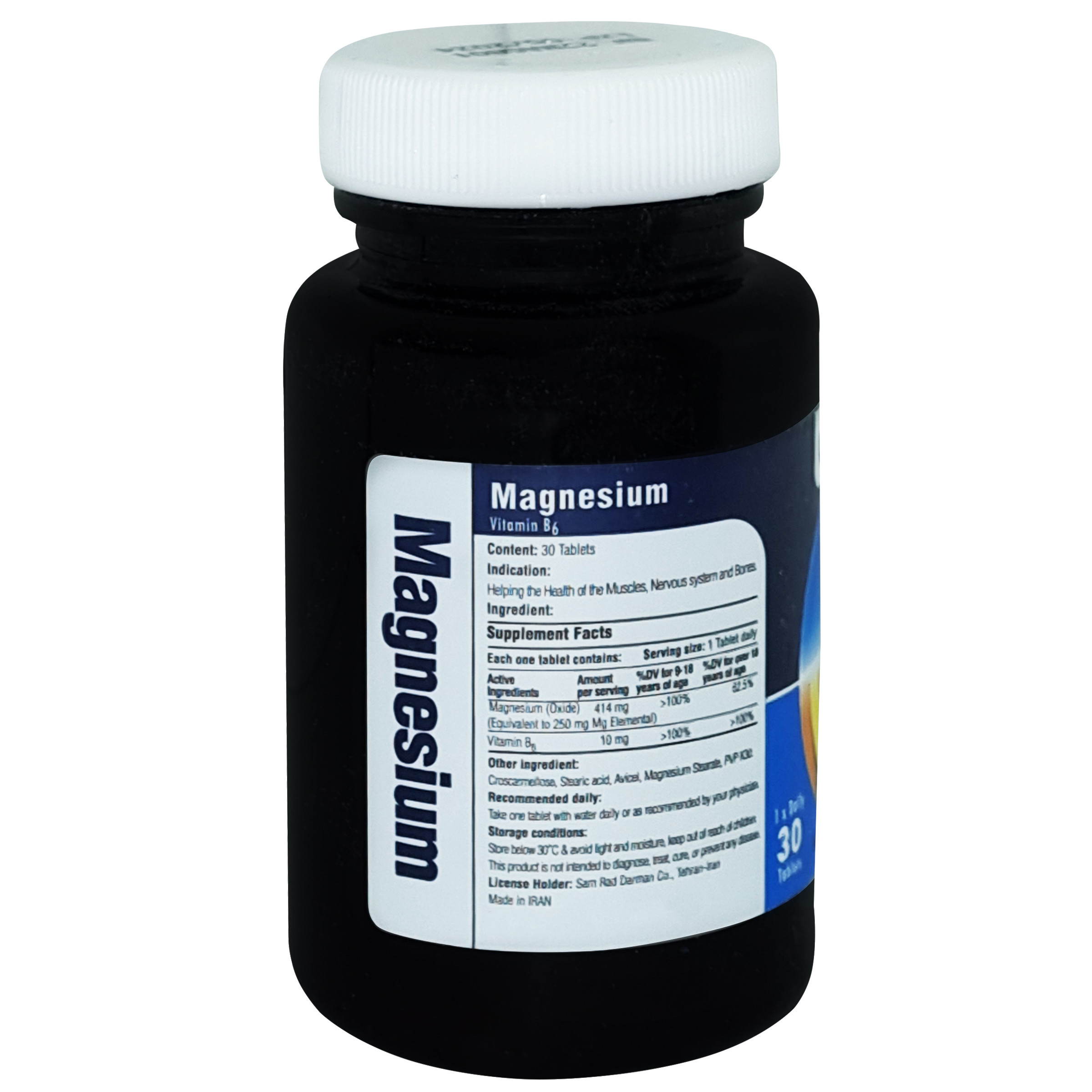 قرص منیزیم ب 6 گلوک ویت بسته 30‌ عددی
