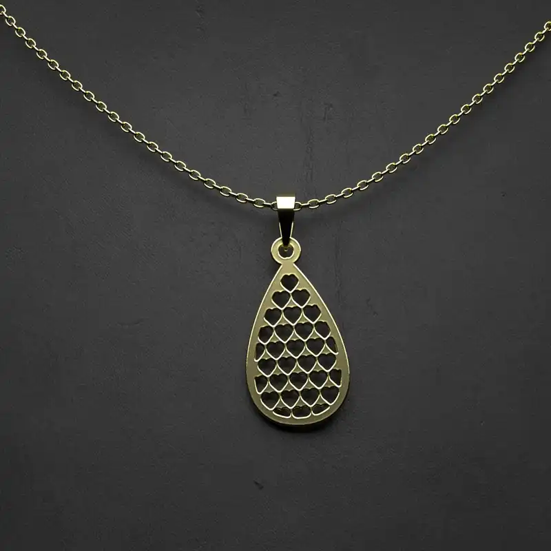 گردنبند طلا 18 عیار زنانه مدوپد مدل هندسی کد KK2-1-1262