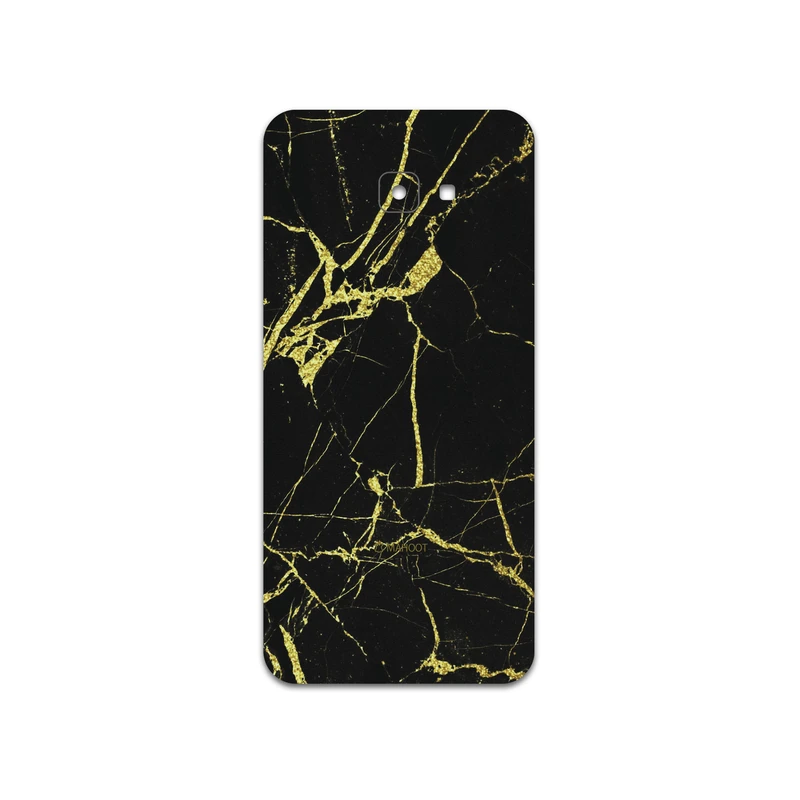 برچسب پوششی ماهوت مدل Graphite-Gold-Marble مناسب برای گوشی موبایل سامسونگ Galaxy J4 Core