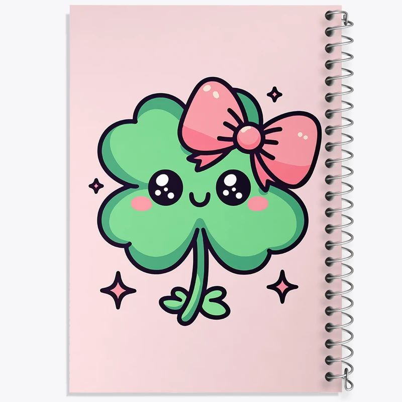 دفتر مشق 100 برگ خندالو طرح شبدر کیوت کد N5931