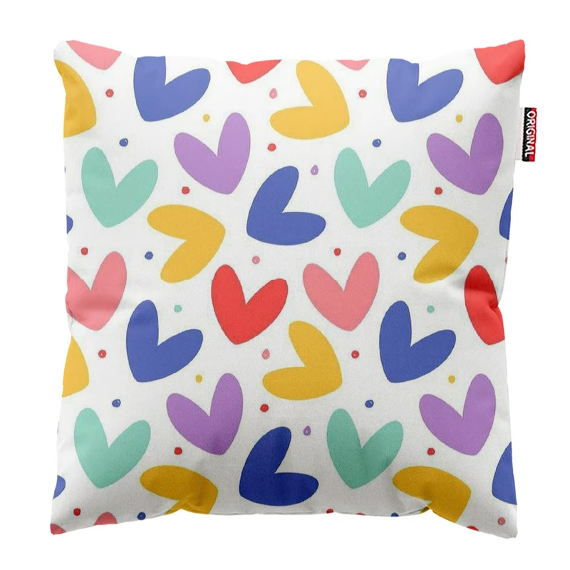 کوسن پاد آفرین طرح قلب سایز 30*30 سانتی متر کد 747