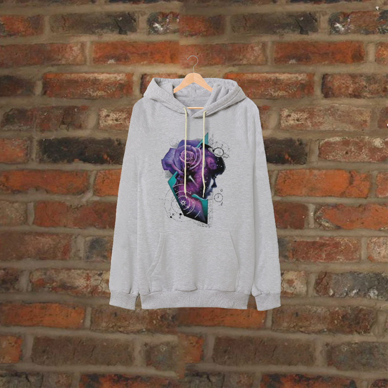 هودی زنانه مدل گل کد AA180