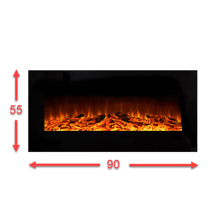 شومینه دیواری برقی شومینه بیستون مدل B.C_90_L2.bs