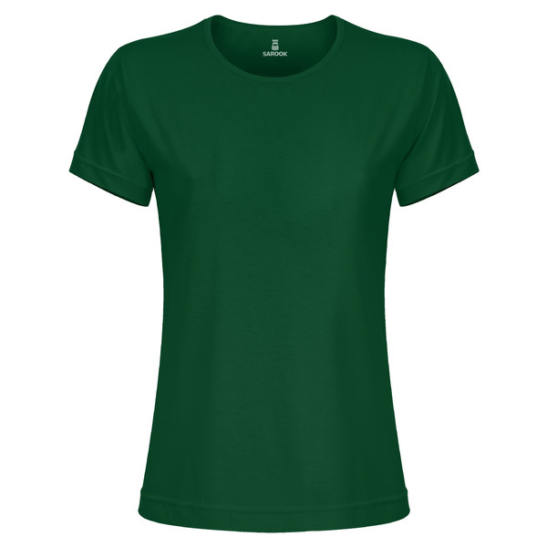 تی شرت آستین کوتاه زنانه ساروک مدل TSHPYR کد 09 رنگ یشمی