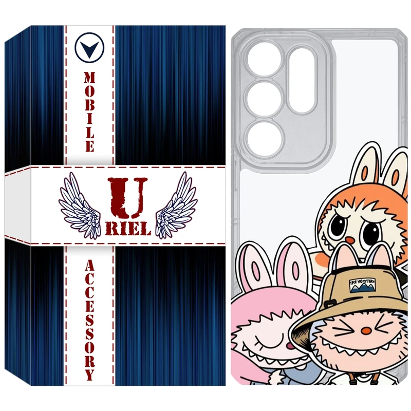 کاور یوریل مدل Clear کد 145 طرح لبوبو Labubu مناسب برای گوشی موبایل سامسونگ Galaxy S25 Ultra