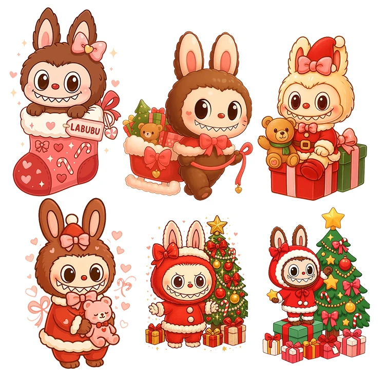 استیکر پارچه و لباس پاد آفرین مدل عروسک لبوبو کد S2316