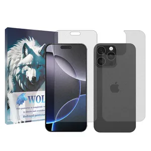 Wolf matte Screen Protector Suitable for Apple iPhone 16 Pro Mobile Phone with Back Protector