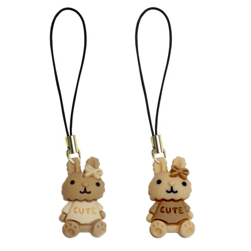 آویز موبایل مدل خرگوش خانوم مجموعه دو عددی