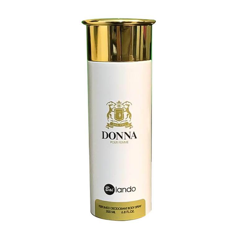 اسپری بدن زنانه بایلندو مدل Donna حجم 200 میلی لیتر اسپری بدن زنانه بایلندو مدل Donna حجم 200 میلی لیتر