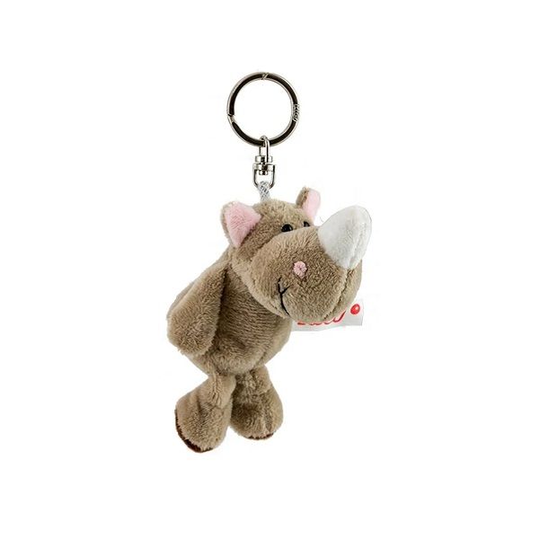 آویز عروسکی نیکی طرح کرگدن مدل Rhino Keyring -  - 1