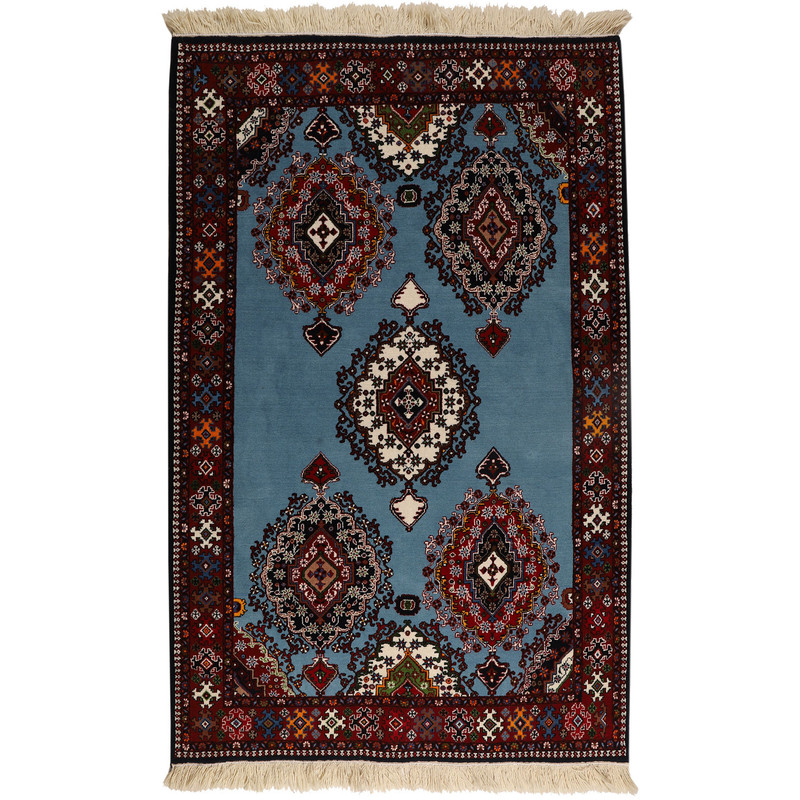 فرش دستبافت سه متری طرح ترنج مدل قشقایی کد 990940