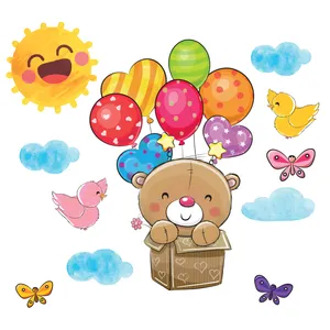 استیکر دیواری کودک مدل cute5 hk