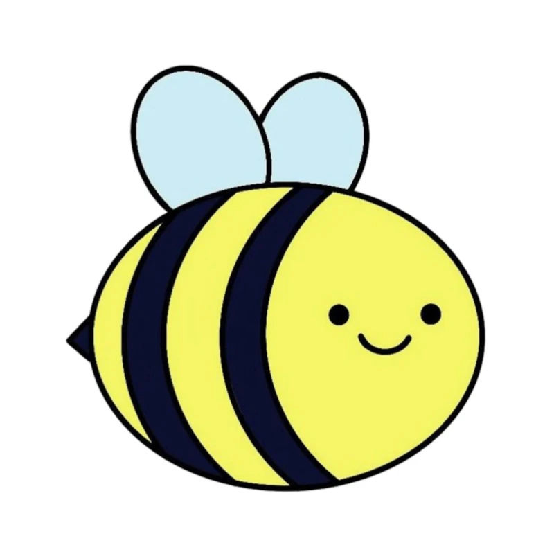 استیکر پارچه و لباس پاد آفرین مدل زنبور بامزه جذاب کد 1230