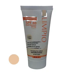 کرم ضد آفتاب رنگی لیمپیو SPF 40 مدل UVA UVB ‌مناسب انواع پوست ها حجم 50 میلی‌لیتر
