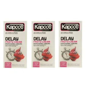 کاندوم تاخیری کاپوت مدل DELAY FRUITY CREAM سه بسته 12 عددی