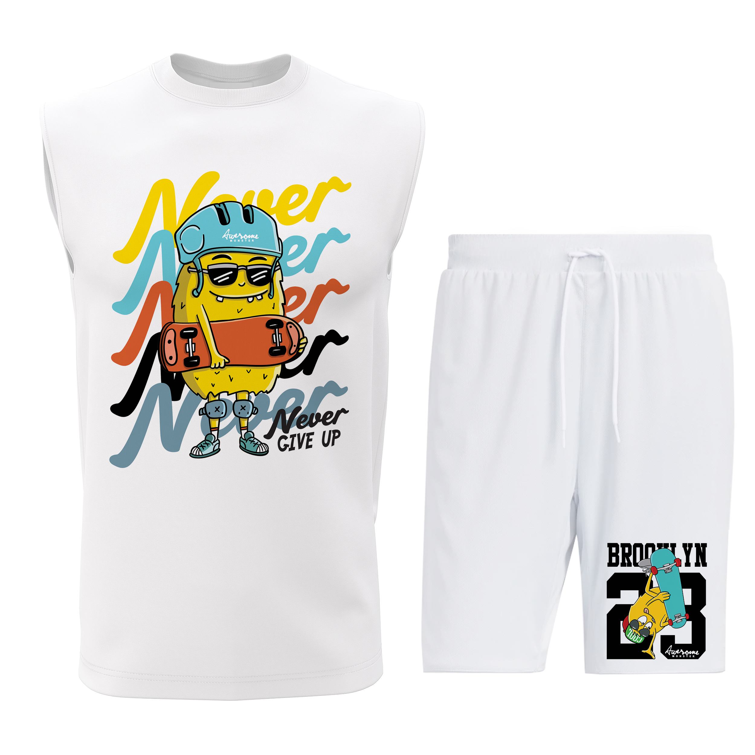 ست تاپ و شلوارک مردانه مدل M057W