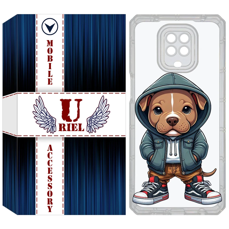 کاور یوریل مدل Clear کد 66 طرح سگ مناسب برای گوشی موبایل شیائومی Redmi Note 9S / Note 9 Pro / Note 9 Pro Max