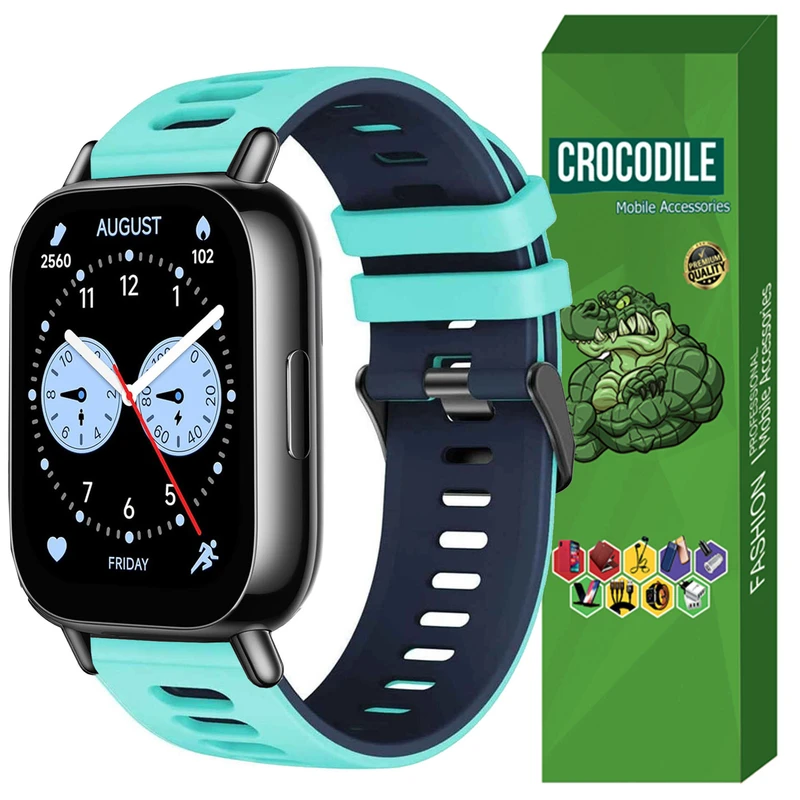 بند کروکودیل مدل Silicone 2CO مناسب برای ساعت هوشمند شیائومی Redmi Watch 5 Lite 22MM