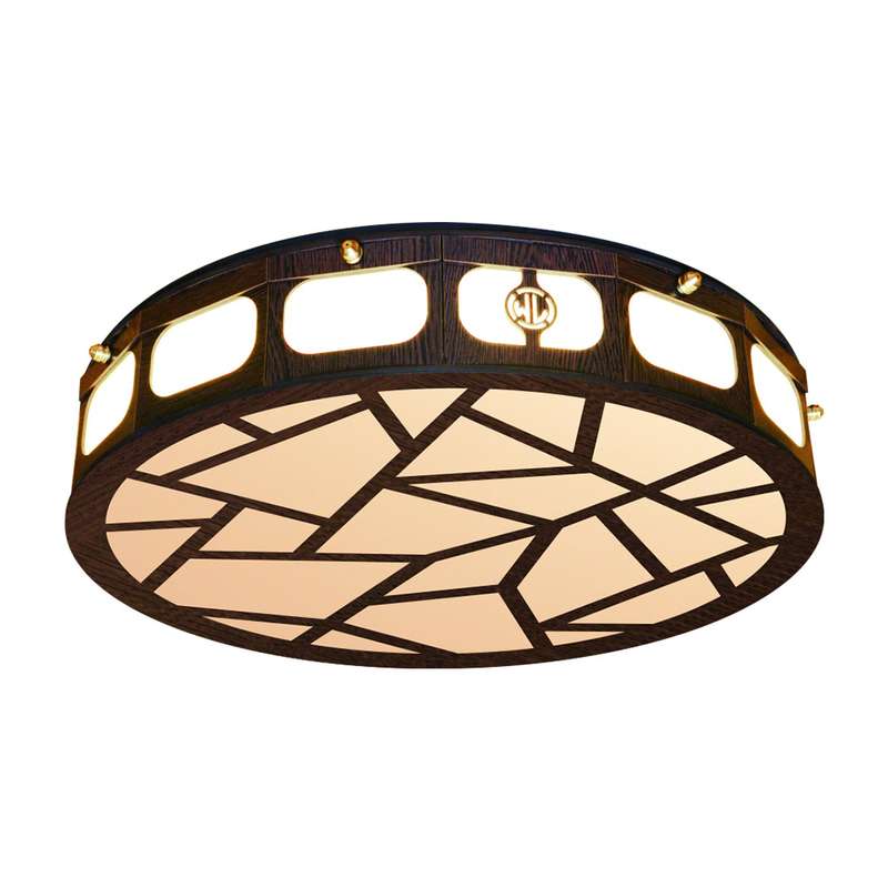 لوستر سقفی وودلایت طرح سنگی دایره