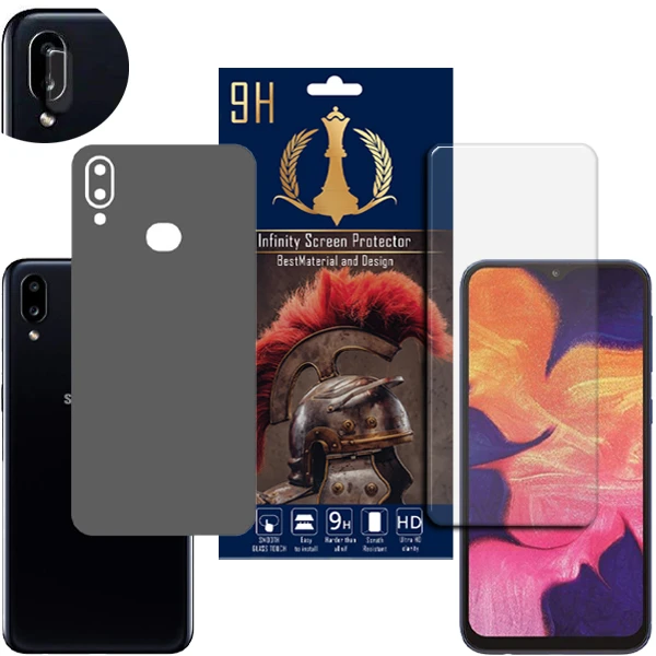 برچسب پوششی اینفینیتی مدل PRO MAX مناسب برای گوشی موبایل سامسونگ GALAXY A10S به همراه محافظ صفحه نمایش و محافظ لنز دوربین
