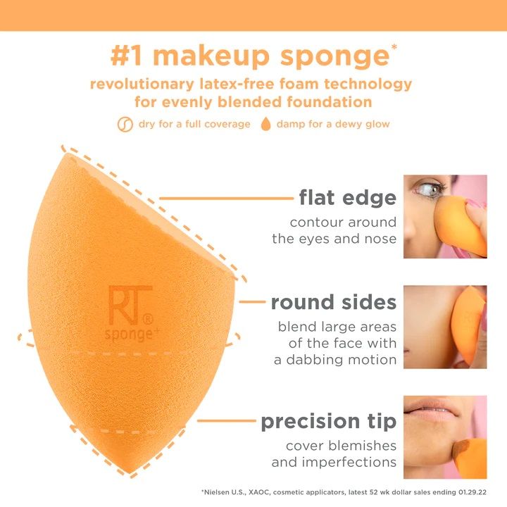 پد آرایشی ریل تکنیکس مدل Miracle Sponges مجموعه 6 عددی -  - 3