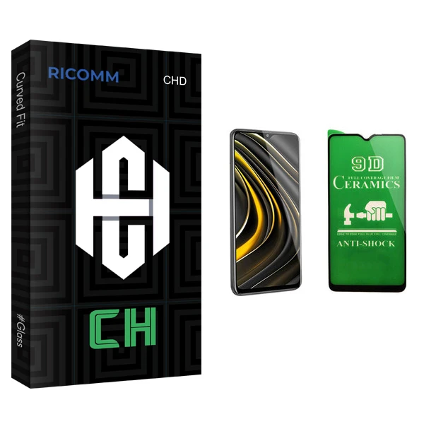 محافظ صفحه نمایش سرامیکی ریکام مدل CH glass مناسب برای گوشی موبایل شیائومی Poco M3