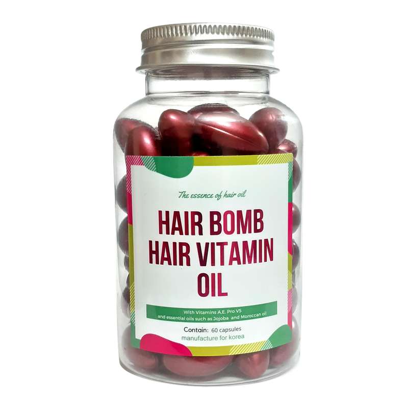 کپسول روغن رنگ مو هیر بمب مدل R_2580 مجموعه 60 عددی