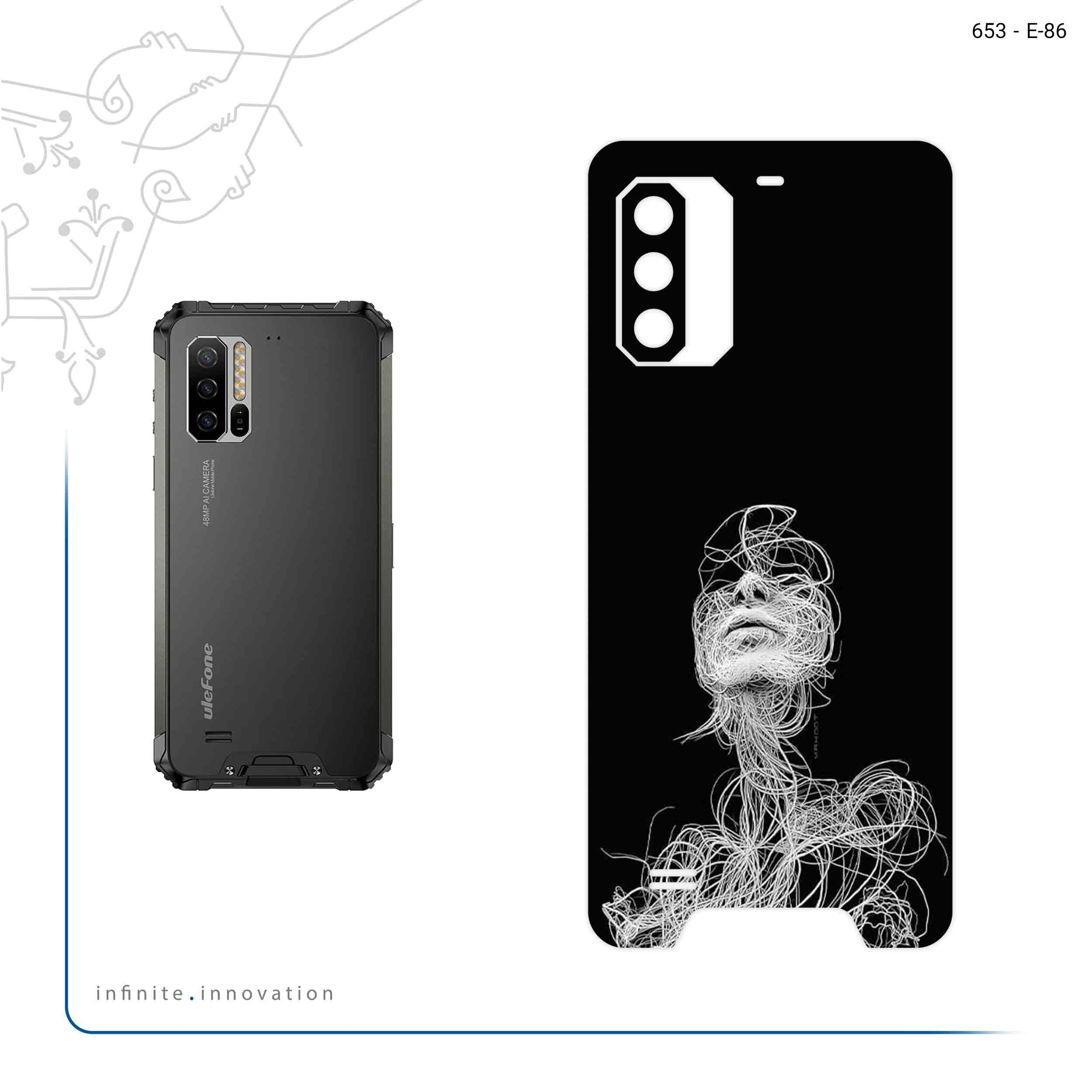 برچسب پوششی ماهوت مدل Strings Digital Art 2 مناسب برای گوشی موبایل یولفون Armor 7
