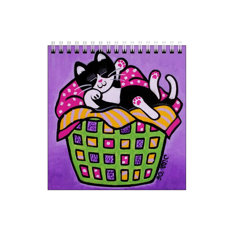 دفتر طراحی طرح گربه در سبد لباس چرکها کد 6637144