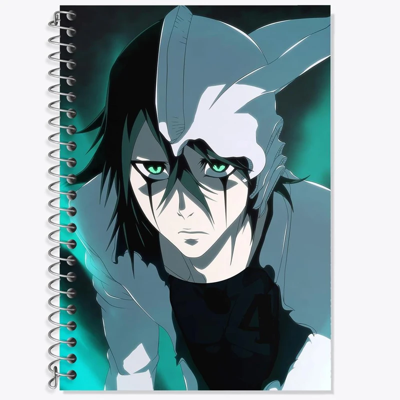 دفتر زبان 50 برگ خندالو مدل سه خط طرح سیفر انیمه بلیچ Bleach کد 12039