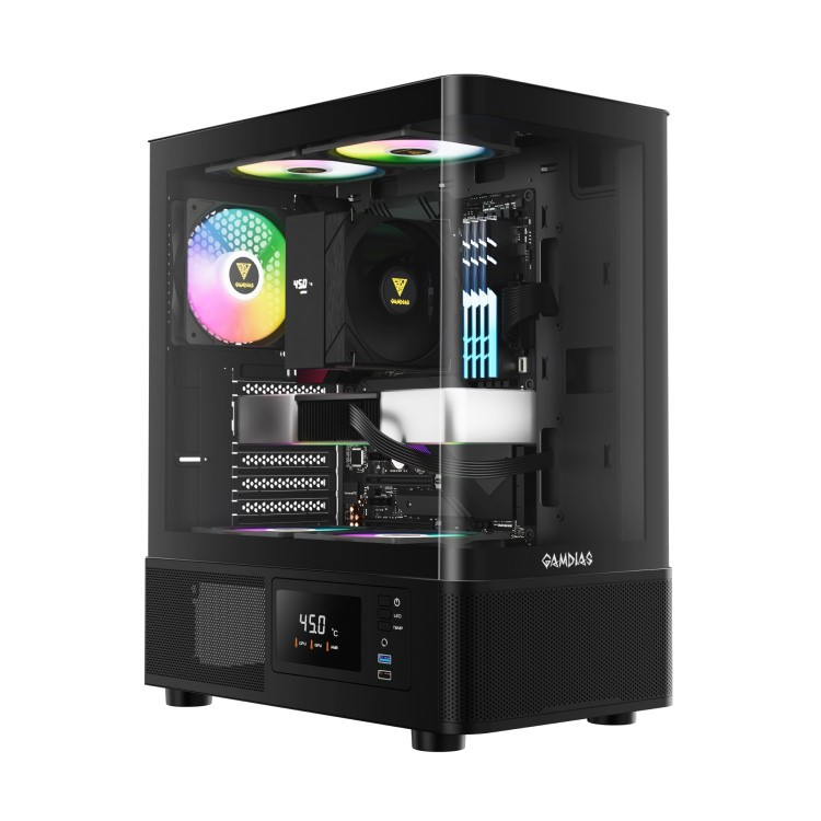 کیس کامپیوتر گیمینگ گیم دیاس مدل ATLAS E2 CG BK