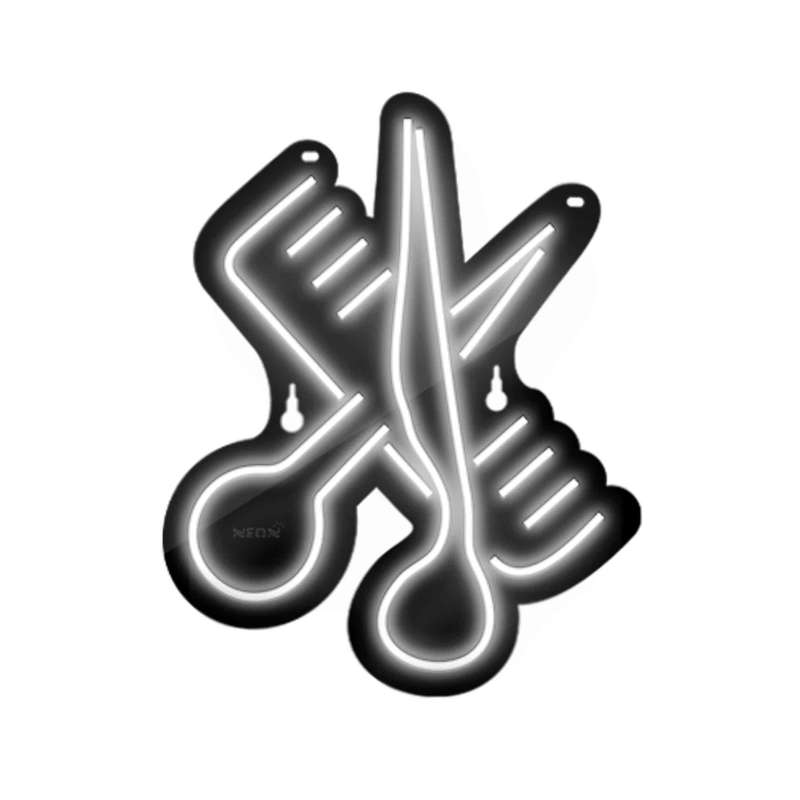 چراغ دیواری نئون دیزاین طرح Barber-BL_WHT