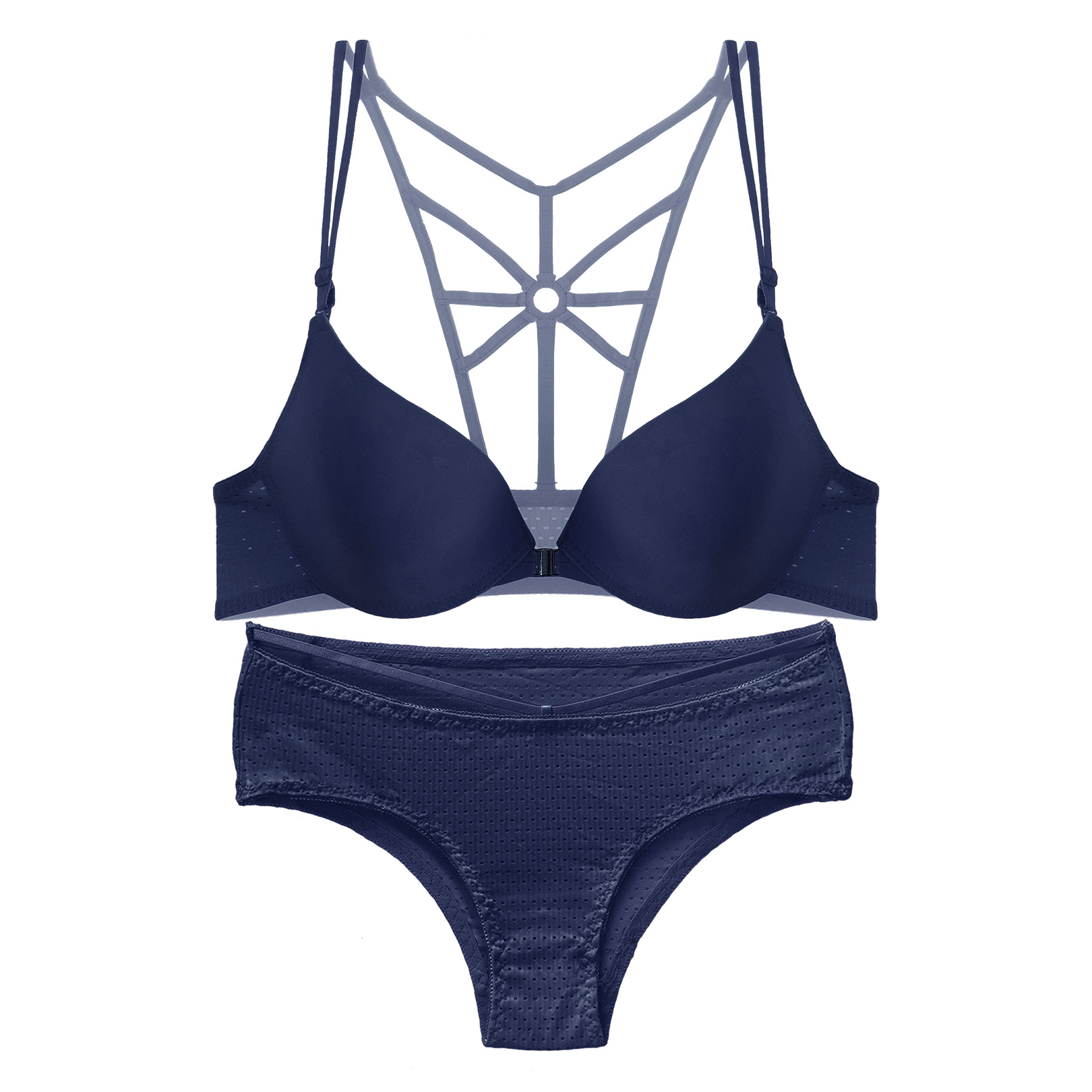  ست شورت و سوتین زنانه کد 03-Neo110 رنگ سرمه ای