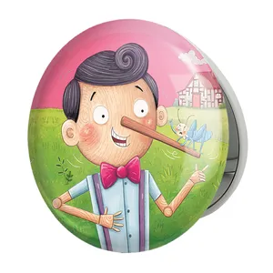 آینه جیبی خندالو طرح پینوکیو Pinocchio مدل تاشو کد 4566 