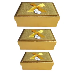 جعبه هدیه مدل پاپیون اکلیلی کد 123 مجموعه 3 عددی