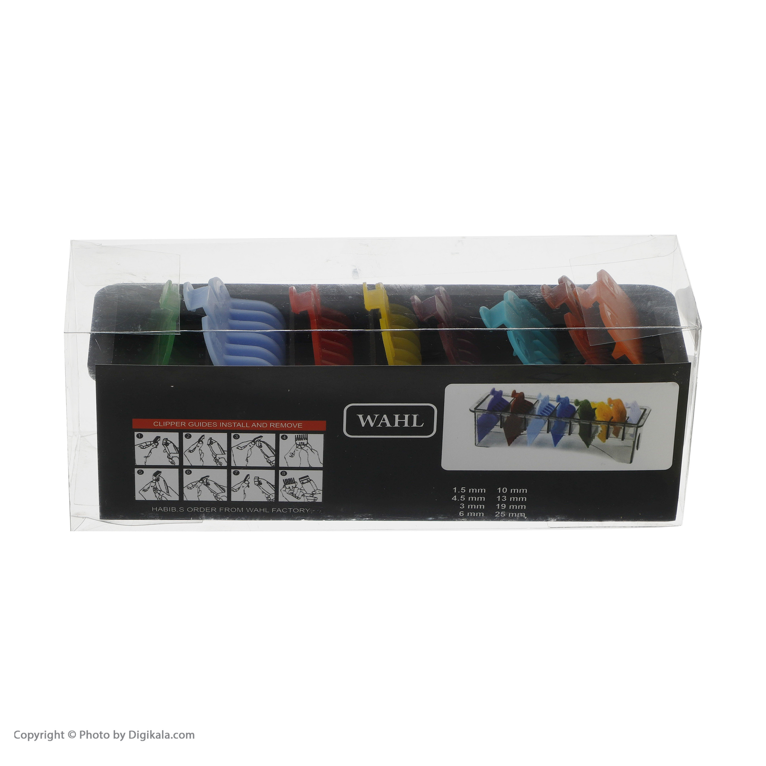 شانه ماشین اصلاح وال مدل 01 مجموعه 8 عددی