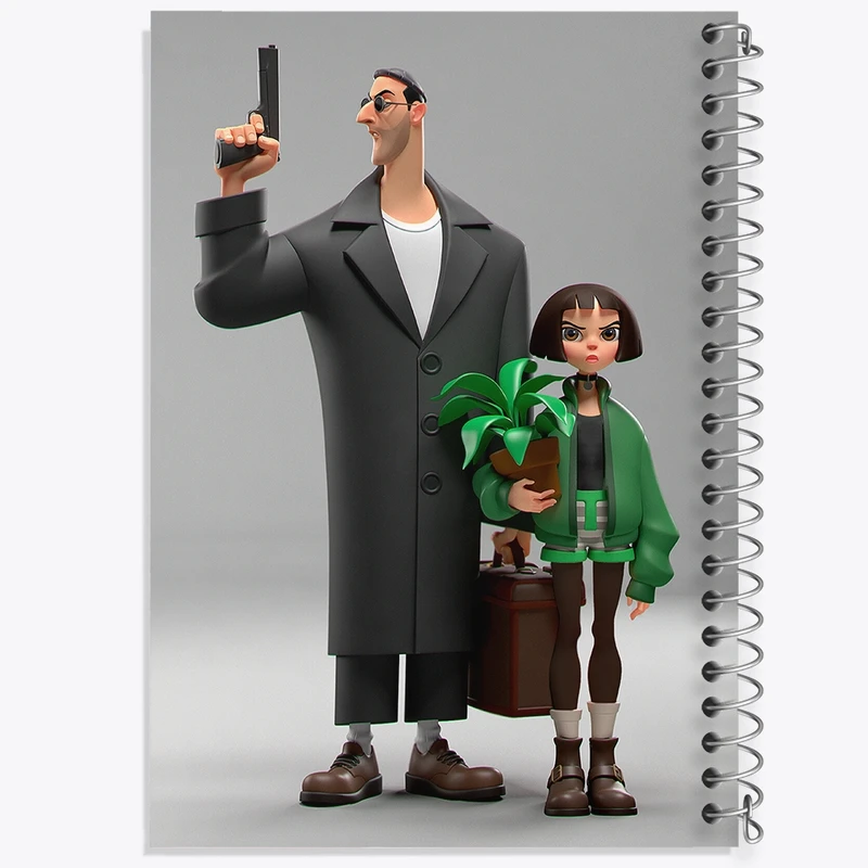 دفتر نقاشی 50 برگ خندالو طرح لئون و ماتیلدا کد F396