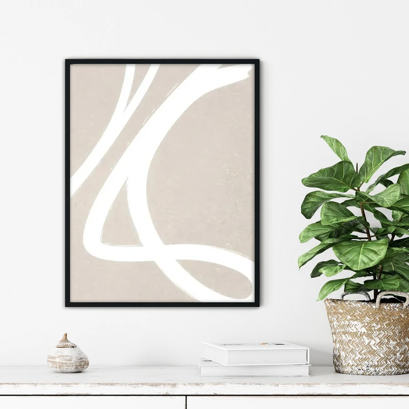 تابلو آتریسا طرح آبستره مدرن مدل ATFL70 فریم مشکی