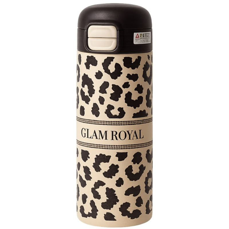 تراول ماگ مدل دوحالته طرح پلنگی گنجایش 0.5 لیتر