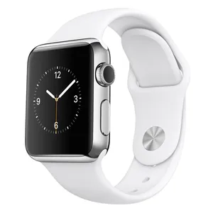 ساعت مچی هوشمند اپل واچ مدل 38mm Stainless Steel Case with White Sport Band