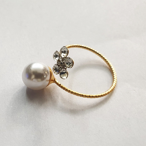 انگشتر دخترانه مدل مرواریدی کد B12