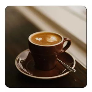 زیر لیوانی طرح فنجان قهوه کد nzl291