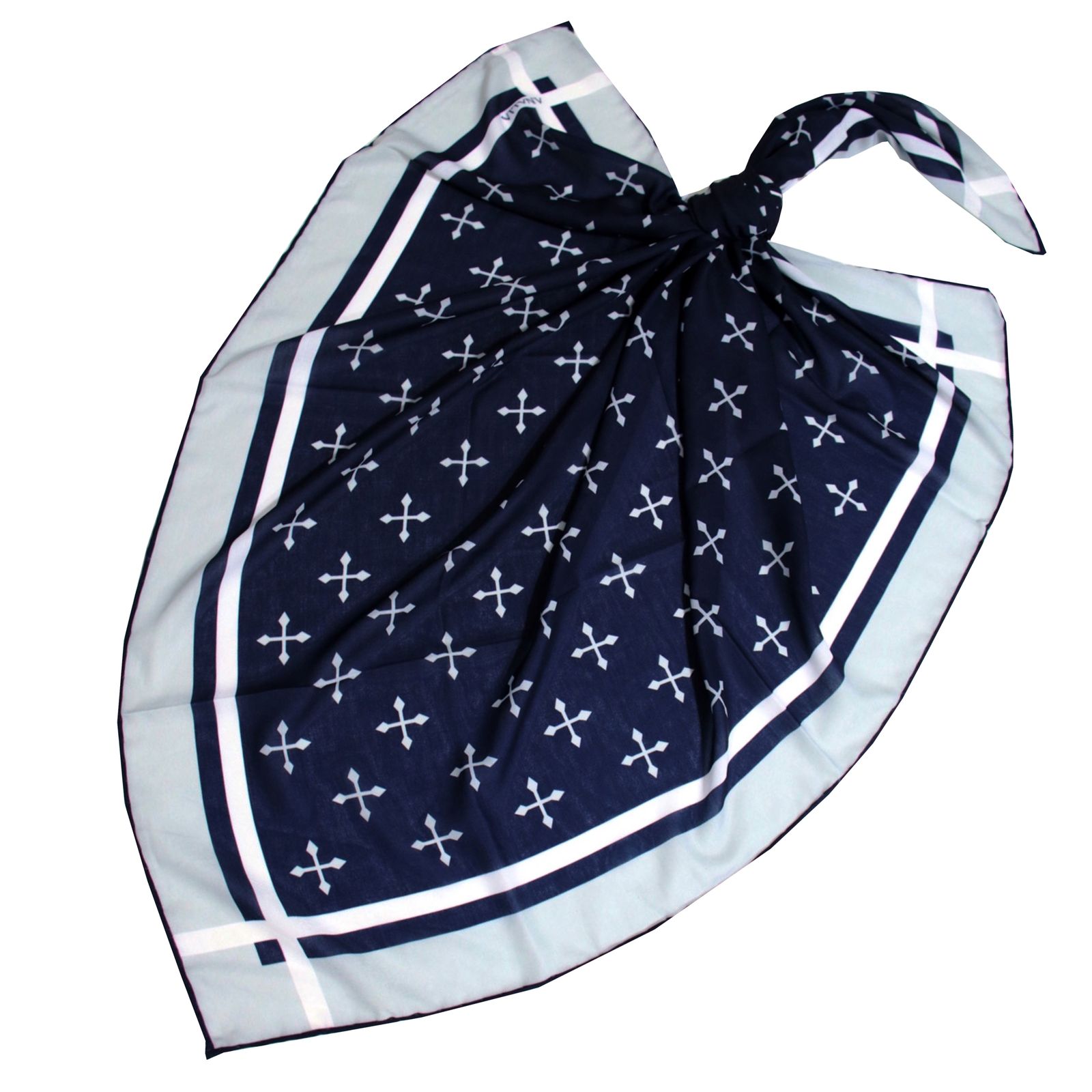 روسری زنانه مدل نخی جدید دور دست دوز قواره 110 کد ana-7095 -  - 1