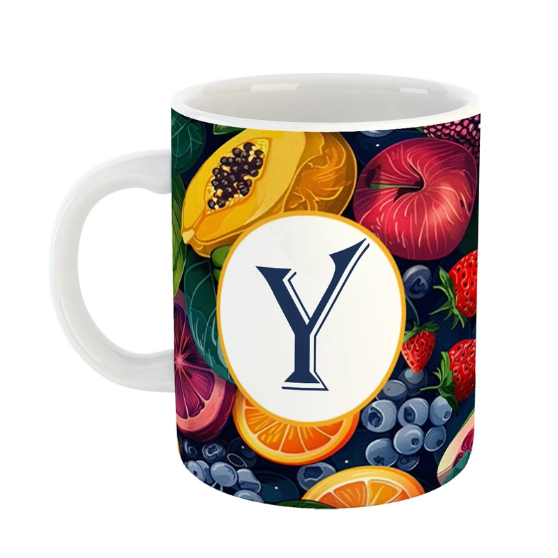 ماگ پادآفرین مدل فانتزی طرح حرف Y کد 39