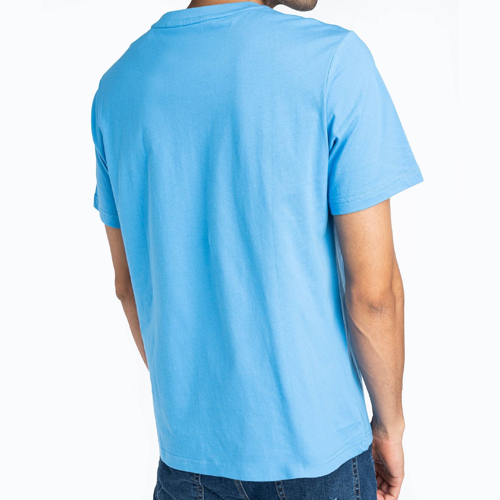 تی شرت آستین کوتاه مردانه جین وست مدل یقه گرد کد 1551328 رنگ آبی -  - 2